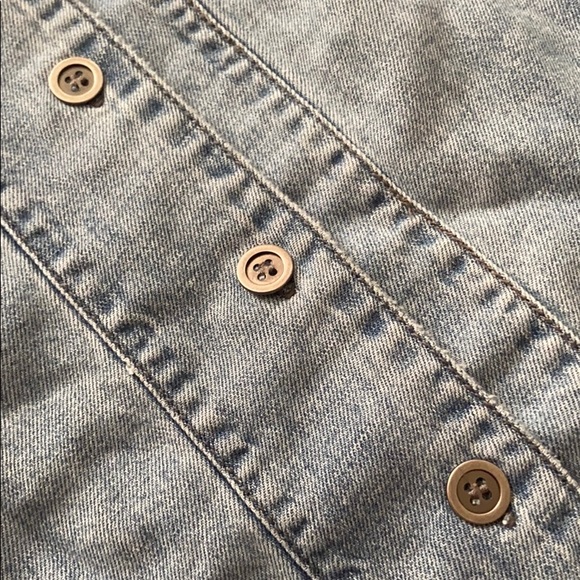 One Teaspoon Button Down Distressed Chambray  Top - Picture 10 of 16